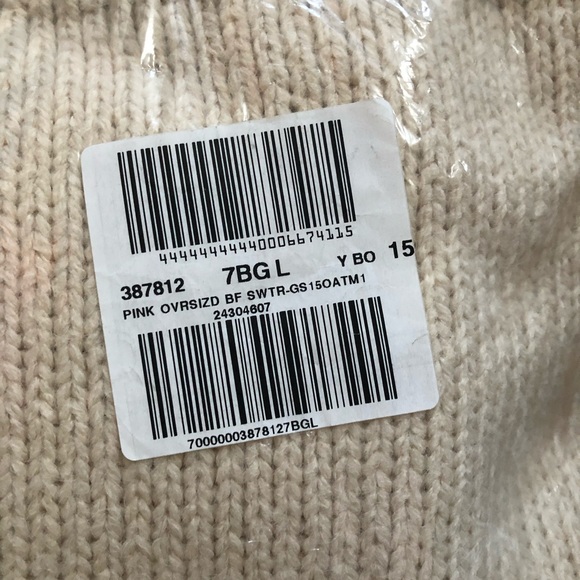 NWT VS PINK Boyfriend Knit Sweater Crew LARGE - Picture 4 of 12